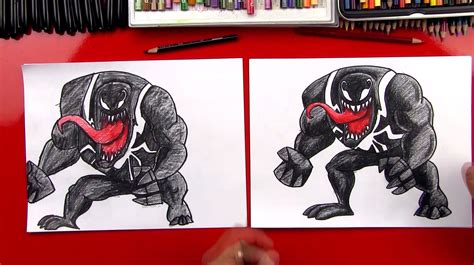 venom how to draw|How to Draw Venom for Kids .